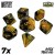7x Mix 16mm Dice - Amber Swirl
