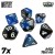 7x Mix 16mm Dice - Blue Swirl