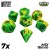 7x Mix 16mm Dice - Lime Green