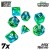 7x Mix 16mm Dice - Green - Turquoise