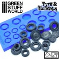 Tyre and hubcap TextureSilicone Stamp