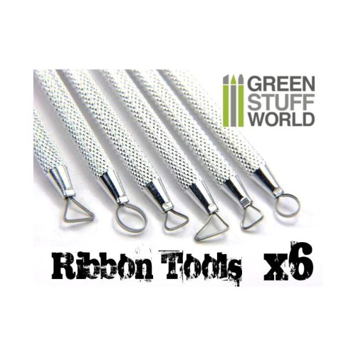 Green Stuff World6x Mini Ribbon Sculpting Tool Set