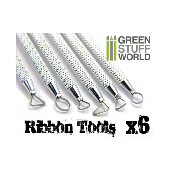 Green Stuff World6x Mini Ribbon Sculpting Tool Set