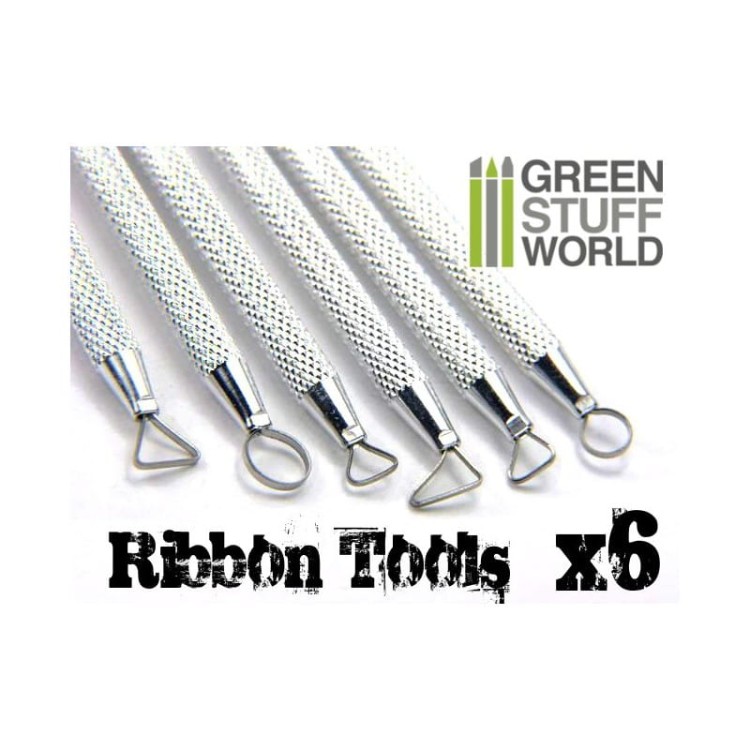 Green Stuff World6x Mini Ribbon Sculpting Tool Set