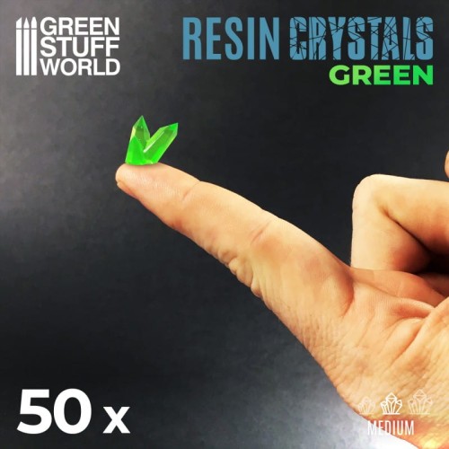 GREEN Resin Crystals - Medium