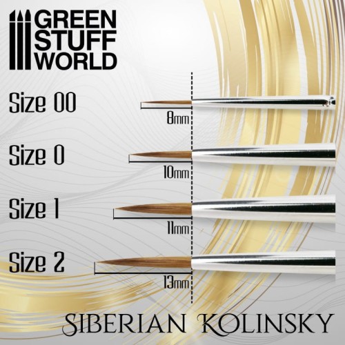 GOLD SERIES Siberian Kolinsky Brush - Size 1
