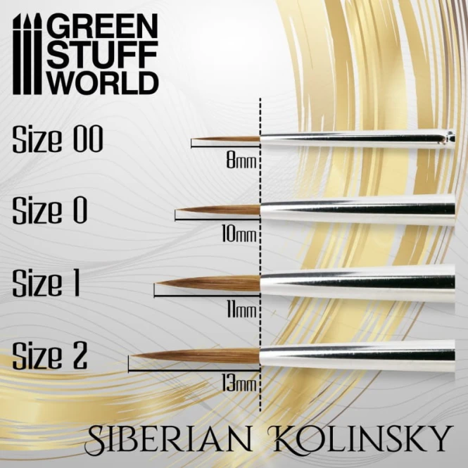 GOLD SERIES Siberian Kolinsky Brush - Size 1