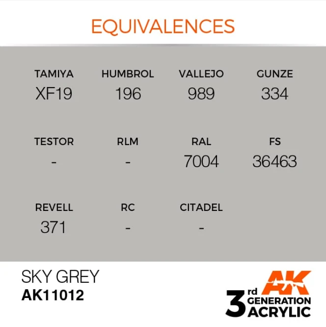 Sky Grey– Standard AK11012