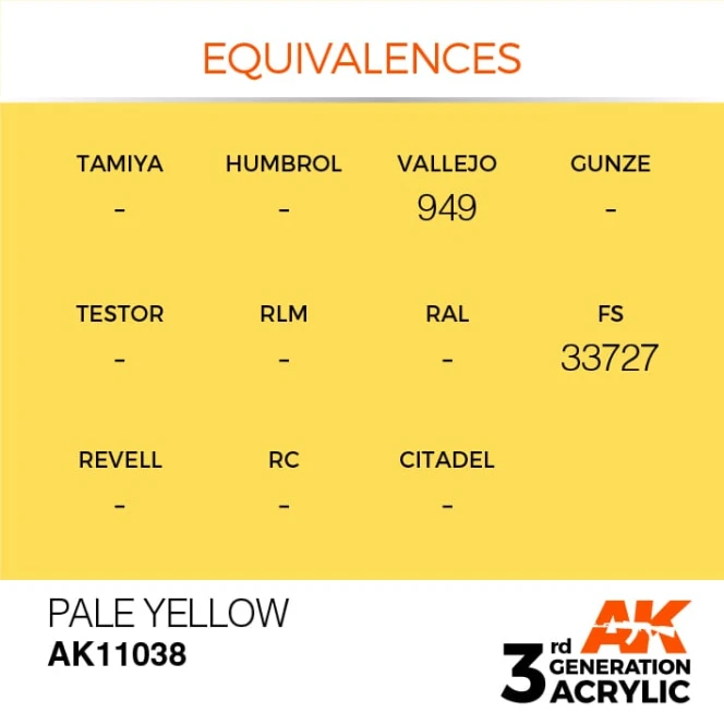 PALE YELLOW – STANDARD