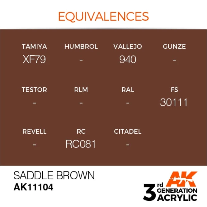 SADDLE BROWN – STANDARD