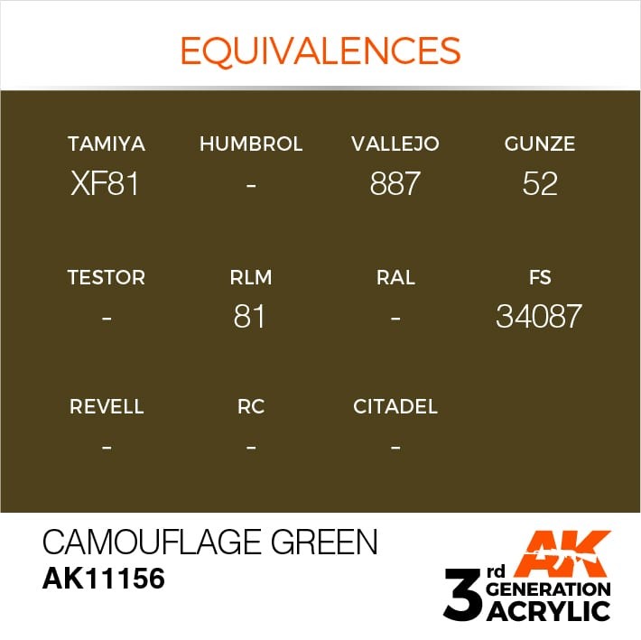 CAMOUFLAGE GREEN – STANDARD