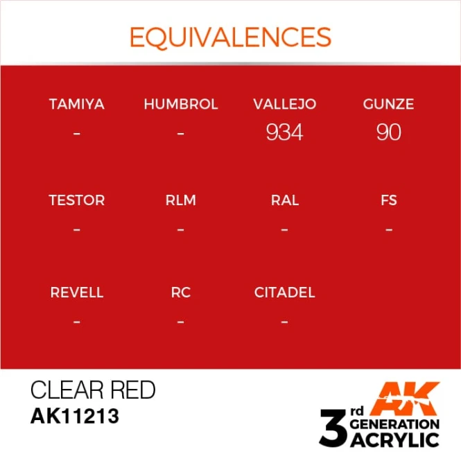 CLEAR RED – STANDARD