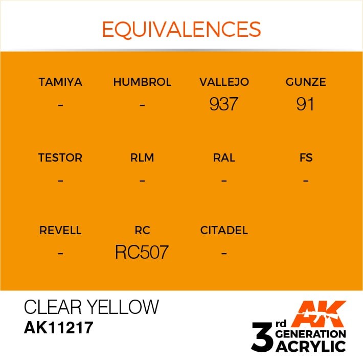 CLEAR YELLOW – STANDARD