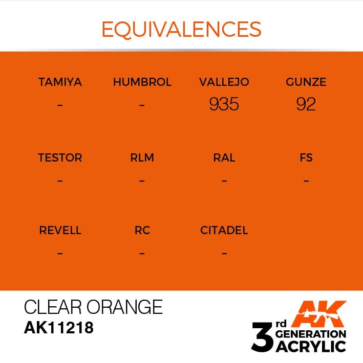 CLEAR ORANGE – STANDARD