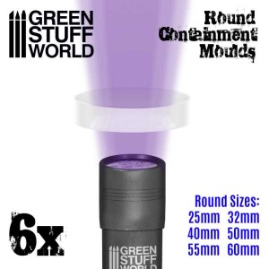 6x Translucent white Containment Moulds for Bases