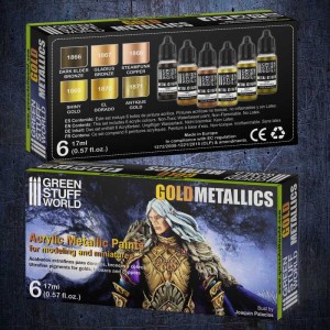 Green Stuff World Metallic Paint Set - Gold