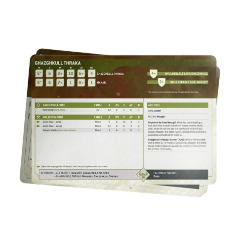 Datasheet Cards Orks