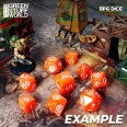 7x Mix 16mm Dice - Orange