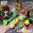 7x Mix 16mm Dice - Lime Green