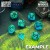 7x Mix 16mm Dice - Green - Turquoise