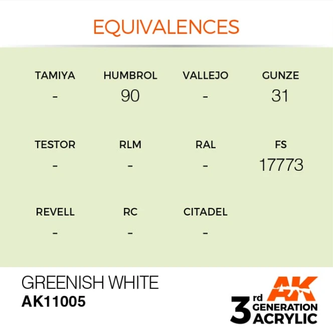 GREENISH WHITE – STANDARD