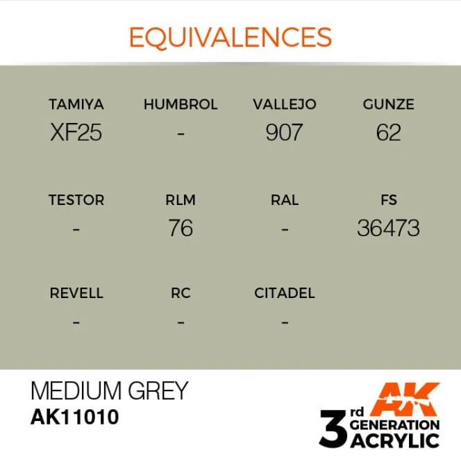 Medium Grey – Standard AK11010