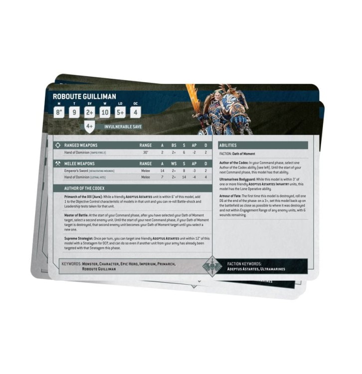 Datasheet cards: Space Marines