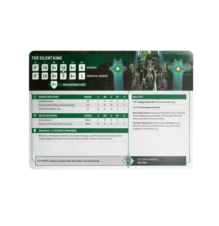 Datasheet cards: Necrons (English)