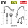 3D printed set - Flails and Maces