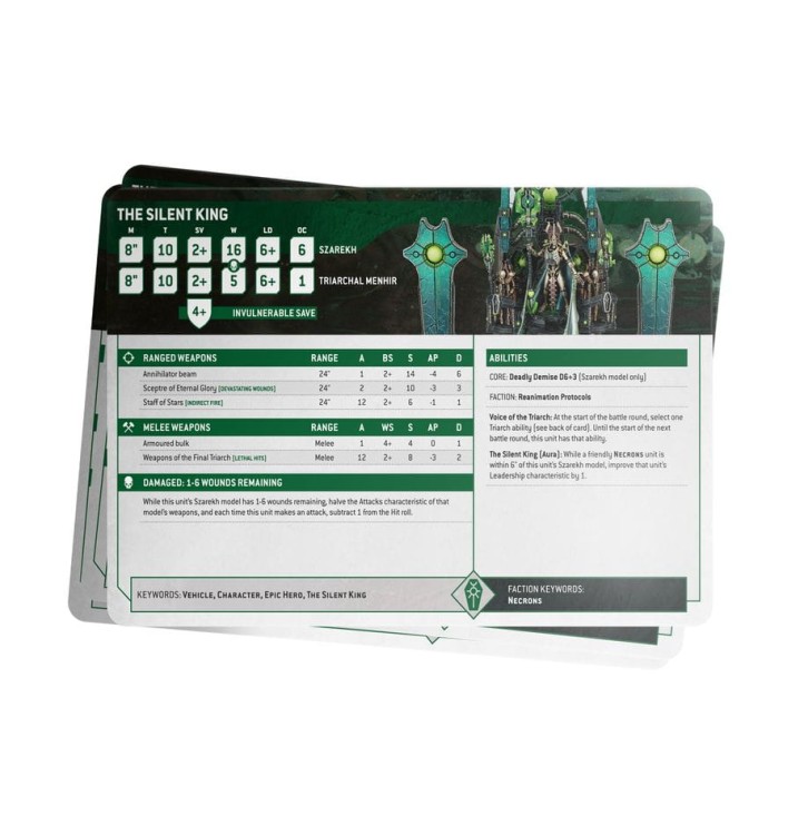 Datasheet cards: Necrons (English)