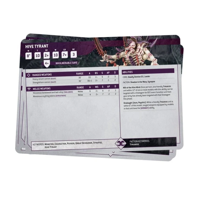 Tyranids Datasheet Cards