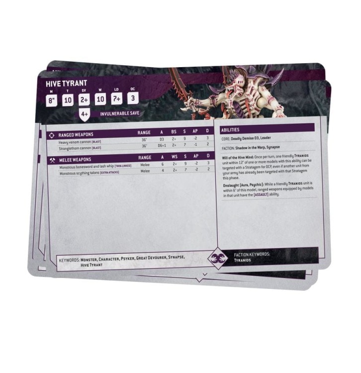 Tyranids Datasheet Cards