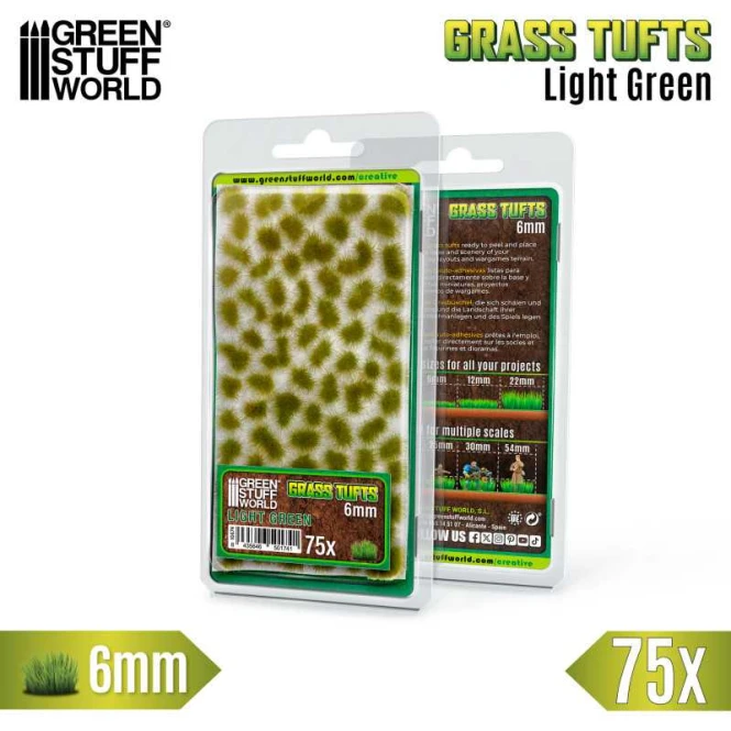 Static Grass Tufts 6 mm - Light Green