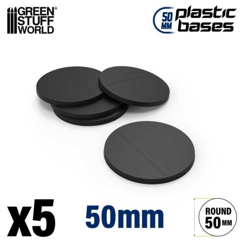 Plastic Bases - Round 50 mm BLACK