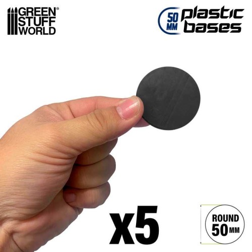 Plastic Bases - Round 50 mm BLACK
