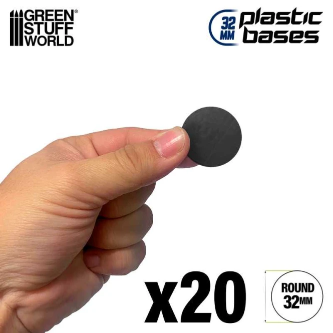 Plastic Bases - Round 32mm BLACK
