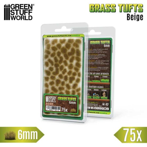Static Grass Tufts 6 mm - Beige
