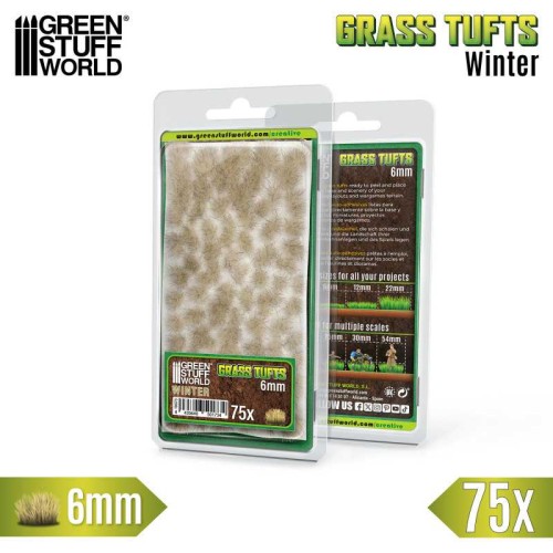 Static Grass Tufts 6 mm - Winter White