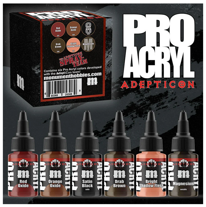 Pro Acryl AdeptiCon Spray Team - 6 Paints (6x22mL)