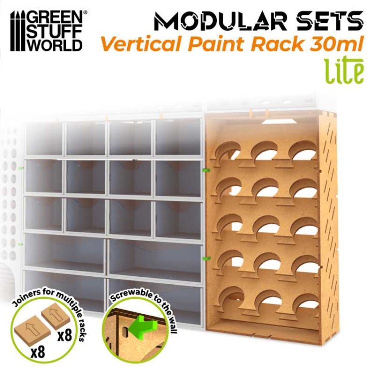 Pionowy organizer na farby pojemniki 30ml x 15 szt