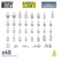 3D printed set - Potion and Liquor Bottles Resin S