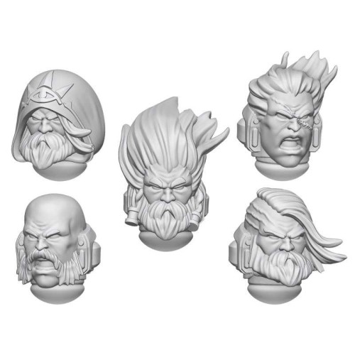 3d wydruki Techno Wolf Heads x 10