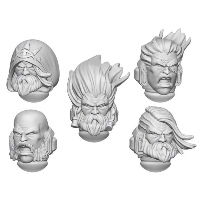 3d wydruki Techno Wolf Heads x 10