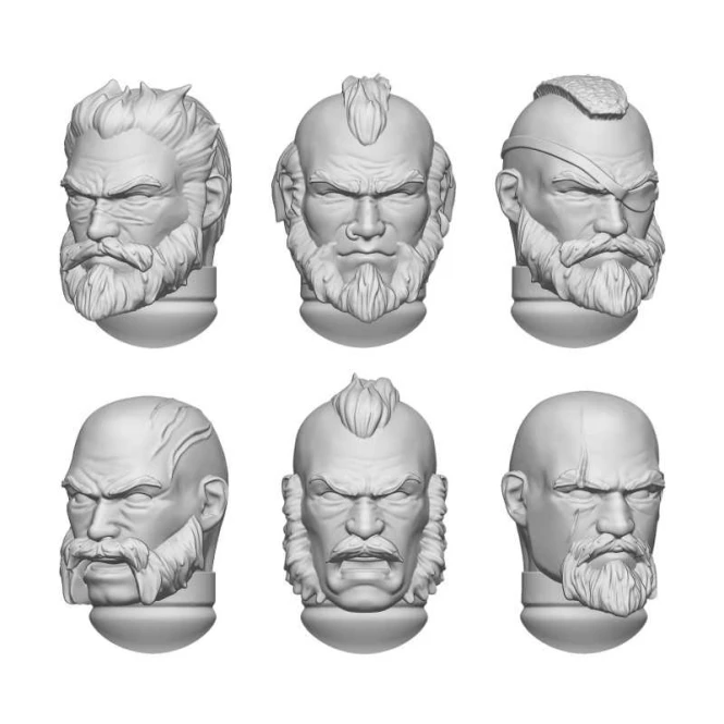 3d wydruki Norsemen Heads