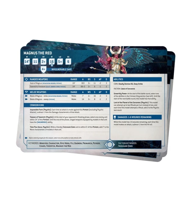 DATASHEET CARDS:THOUSAND SONS(ENGLISH)