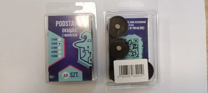 Podstawka okrągła  z Magnesem 28mm 20 szt.
