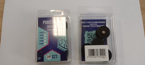 Podstawka okrągła  z Magnesem 25mm 20 szt.