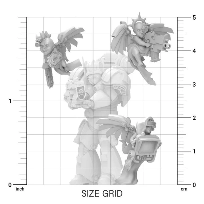 Cherubs 40k - Cyber Cherubs Servitors 1:48