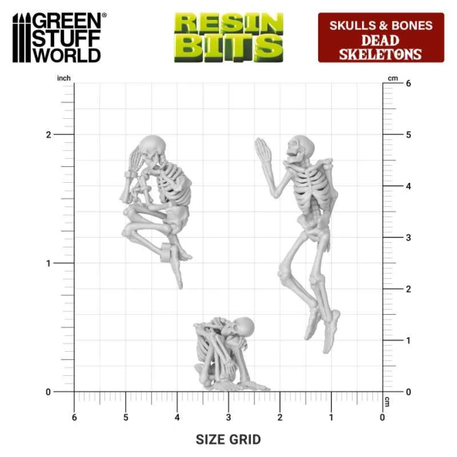 3D Printed - Skulls & Bones - Dead Skeletons 1:48