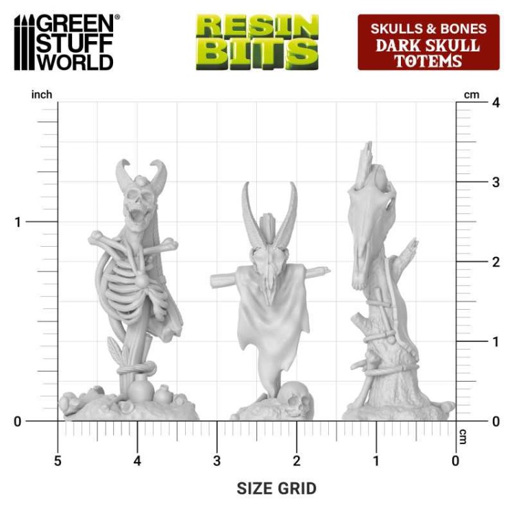 3D Printed - Skulls & Bones - Dark Skull Totems